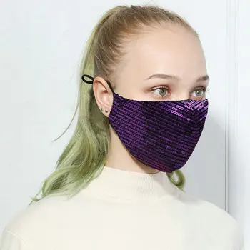 Sejas Maskas Modes BlingBling Sequin Paillette Dizainers Luksusa Maska Mazgājams Atkārtoti Pieaugušo Maskas Mascarillas Aizsardzības Pielāgot