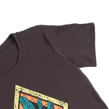 Sieviešu tops Pelēks T-krekls WANDERLUST Tee Kaktuss Īsām Piedurknēm Drukāt Mujer Camis Eta Harajuku Mujer Sieviešu Vaļēju Augšu T 2020