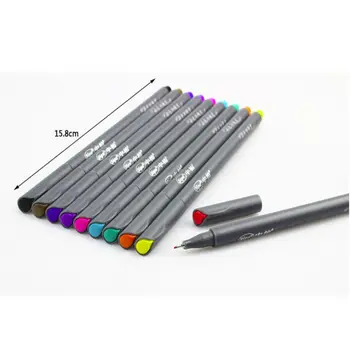 10 GAB./Daudz ļoti smalkas līnijas krāsu atcelt pildspalvu zīmes pildspalvas karikatūra zīmēšanas pildspalvas reklāmas dizaina ūdens krāsa pildspalvu kancelejas preces