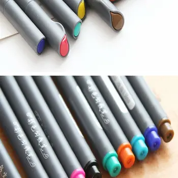 10 GAB./Daudz ļoti smalkas līnijas krāsu atcelt pildspalvu zīmes pildspalvas karikatūra zīmēšanas pildspalvas reklāmas dizaina ūdens krāsa pildspalvu kancelejas preces