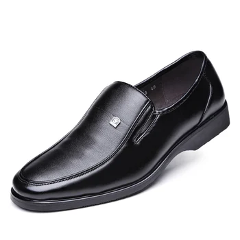Klasiskās Cilvēks Apaļu Purngalu Kleitu Kurpes Govs Ādas Biznesa gadījuma kurpes Vīriešu Black Kāzu Kurpes Oksfordā Oficiāli Apavi, Liela Izmēra 45