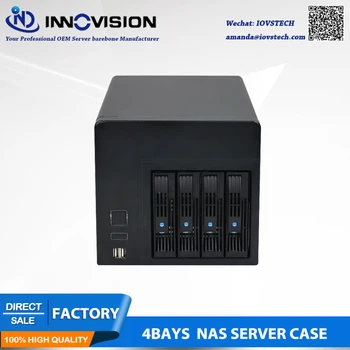 Hot-swap NAS Storage Server šasijas IPFS Miner Ar 6GB Sata backplane Celeron J1900 Mātesplati 120W barošanas
