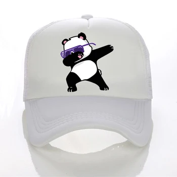 Modes Vīrieši Sievietes Beisbola cepurītes Acs paliekas uzmanīgi Panda Klp Summer Cartoon panda Acs Neto Trucker Cap Cepures