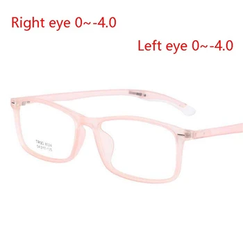 TR90 Students Gatavo Tuvredzība Brilles Modes 1.56 Aspherical Objektīvs Recepšu Brilles Caurspīdīgs Pelēka Rāmis 0 -0.5 -1.0 -4