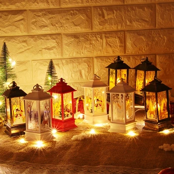 LED laternas, Ziemassvētku apgaismojums, Ziemassvētku dekorācijas, iekštelpu un āra gaismas vecmodīgs retro dāvanas jaunas sadzīves priekšmetus Navidad