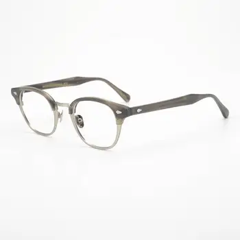 Limitted izdevums Vintage briļļu Ultravieglajiem tīra titāna rāmi Lemto-mac retro kārtu stila brilles oriģināls Japānas veikti kvalitatīvi