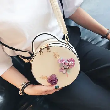 RanHuang Pavisam Jaunu 2019 Sieviešu Modes Kārta Somas Ziedu Dizaina Plecu Somas Augstas Kvalitātes Pu Ādas Mini Messenger Somas A8580