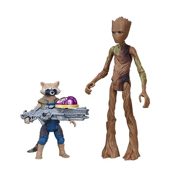 Brīnums Avengers Groot&Rocket Jenots Modelis Kolekcija Rīcības Attēls Karstā Rotaļlietas, Lelles Ziemassvētku Jaunā Gada Dāvanu