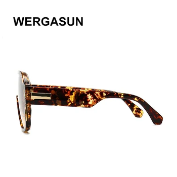 WERGASUN Zīmola Dizaina Modes Saulesbrilles Sieviešu Lielgabarīta Vintage Saules Brilles Vīriešiem Toņos Briļļu Oculos de sol UV400