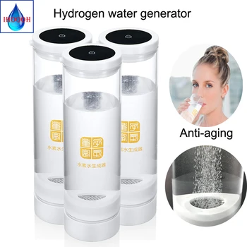 Ūdeņraža Ģenerators H2 Elektrolīzes Jonizators Sārmains Ūdens Pudele 600ML Uzlādējams Detoksicēt Barojošs Sejas Anti-Novecošanās