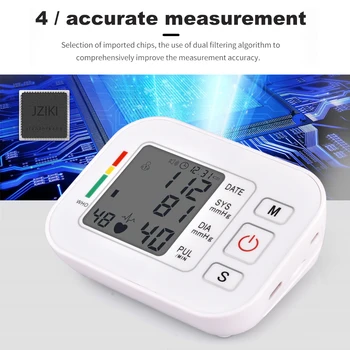 Automātiskie augšdelma asinsspiediena Monitors LCD sirdsdarbību Līmenis Pulsa Mērītājs Sirdsdarbība uzraudzības Mājas Veselīgu Digitālās Instrumenti