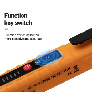 Nav Kontakta AC Sprieguma Detektors 12V-1000 V, jutīguma regulēšana Pildspalvu stila testeri skaitītāju sprieguma rādītājs, voltmetrs
