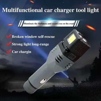 Auto COB Darbi Gaismas DIOŽU Pārbaude Gaismas 3 In 1 USB Lādētājs Izsisto Logu Konuss Auto Pārnēsājamo kabatas Lukturīti Rīku Lampas