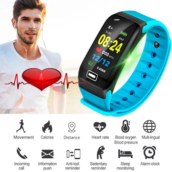 LIGE Smart Sporta Aproce Jaunu Ūdensizturīgs Skatīties asinsspiediens, Sirdsdarbības Detektoru Pedometrs ios Android Fitnesa Skatīties +Kaste