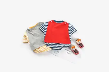 Korejiešu Stilā, Bērnu Apģērbs Unisex maziem bērniem, Zēnu, Meiteņu Vasaras Kombinezonus Supervaronis Dizainers Brīvs Apģērbs ar Apmetni Superma Kostīms
