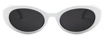 Ovālas Brilles, Saulesbrilles Sievietēm, Vīriešiem Zīmola Dizainere Melnās Dāmas Retro Mazas Sarkanas dāmas Sunglass Cateyes Briļļu Toņos UV400