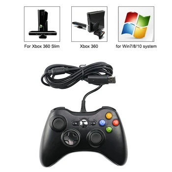 Gamepad Xbox 360 WiredGamepad Xbox 360 Wired Controller For XBOX 360 Controle Vadu Kursorsviru, Lai XBOX360 Spēle Kontrolieris