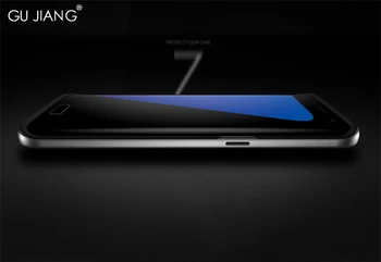 Sākotnējā GU JIANG Pavisam 2 1 Gadījumā Dual-layer Silikona Gadījumā Pilnu Protector for Samsung Galaxy S7 & S7 malas Aizmugurējo Vāciņu Mājokļu