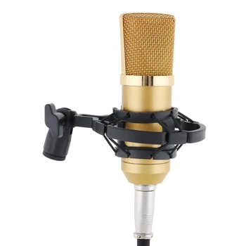 Profesionālās BM-700 Kondensatora Mikrofons ar Ķēdes Kontroles un apzeltīti Lielas Diafragmas Vadītājs Fit Studio / KTV