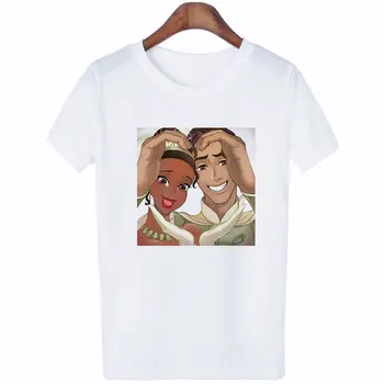 2019 Jauno Vasaras Sadaļā Tshirt Sieviešu Modē Princese drukāt Atpūtas O-veida kakla Sieviešu T-krekls Topi