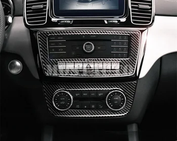 Benz GLE W166 /Coupe C292 Oglekļa Šķiedras Konsoles CD & AC Paneļa Vāku-2018 2gab Auto Piederumi Auto Interjera Dekori