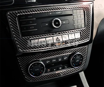 Benz GLE W166 /Coupe C292 Oglekļa Šķiedras Konsoles CD & AC Paneļa Vāku-2018 2gab Auto Piederumi Auto Interjera Dekori
