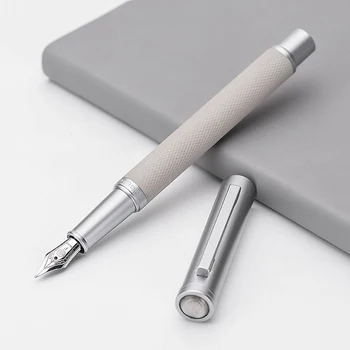 JAUNS Tintes Pildspalvu Ar Luksusa Kopumu, 0.5 mm, Melna F Nib Converter Pildspalvu Tērauda Tintes Pildspalvas Vienkāršs Bizness Parakstīšanas Pildspalvas Pildspalvas un Rakstīšanas
