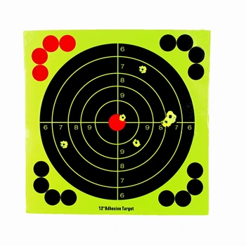 10Pcs 12Inch Mērķus Murmināt Centra Mērķis Uzlīme Airsoft pistole Šaušanas Mērķa Līmi Reaģētspēja Mērķis ir Šaut Mērķi