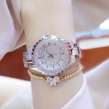 2019 Jaunā Luksusa Sieviešu Pulksteņi, nerūsējošā tērauda Siksniņa, rokas pulksteņi Crystal Diamond Gadījuma Modes Kvarca Pulksteņi relogio feminino