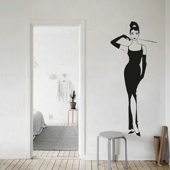 Audrey Hepburn Brokastis Slavenību sienas māksla, Aktrise, Slavens portretu, kino sienas uzlīmes WL2218