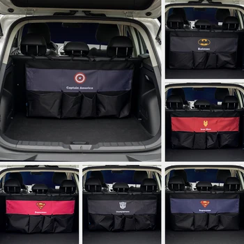 Liela Izmēra Auto Bagāžnieka Organizators Backseat Uzglabāšanas Maiss Neto lielas Ietilpības Daudzfunkcionāla Automobiļu Sēdekļa atzveltnes SUV MPV Universal