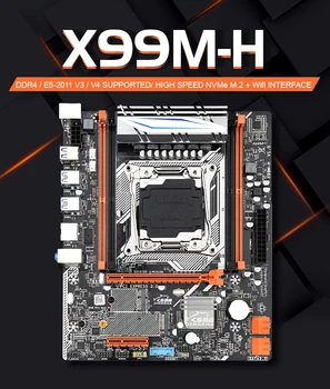 Jingsha X99 M-ATX Desktop Mātesplatē LGA 2011-v3 E5 v3 CPU DDR4 RAM Atbalsta 2678V3 2620 V3 atbalsts SSD M. 2 SATA 3.0 PCIE 16X