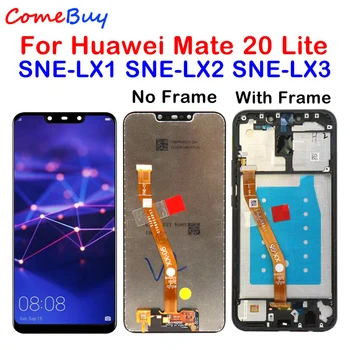 Comebuy Displejs Huawei Mate 20 Lite LCD Displejs, Touch Screen Digitizer Ar Rāmi Huawei Mate 20 Lite SNE-LX1 SNE-LX3