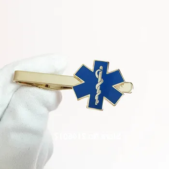 Medicīnas darbinieks-Dzelzs Ārsts Tie Klipi Aprūpes neatliekamās medicīniskās palīdzības aproču pogas Zilu Emalju Saites Joslā Čūskas Simbolu, Metāla Zvaigžņu Dzīve Cufflink