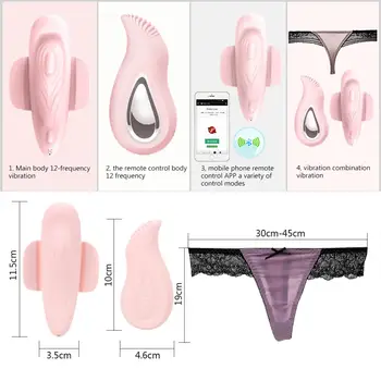 Augstas Kvalitātes Bezvadu Bluetooth Vibratori Sievietes Klitora Anālais Masāža Strapon Mežģīnes Biksīšu Erotiska Mašīna Sieviešu Sextoys Veikals