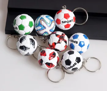 Stereoskopisks futbola keychain Modes Sporta Futbola Bumbu, Atslēgu Ķēdes, Soma Kulons Rotaslieta Priekšmetus, Atslēgu, Gredzenu, Rotaslietas, Dāvanu vairumtirdzniecība