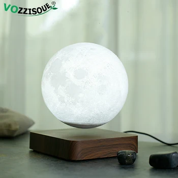 JAUNS Magnētiskā Levitation LED Mēness Nakts Lampa, 3 Krāsas, Touch Switch Radošo 3D Jaunums Dekoratīvās Gaismas Valentīna Dzimšanas dienas Dāvana