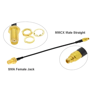 2GAB MMCX Vīriešu SMA/RP-SMA Female Starpsienu FPV Antenu Adapteri RF1.37 Pierunāt Pagarināšanu Džemperis Kabelis PandaRC RC Dūkoņa Daļa