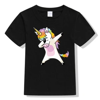 Paliekas uzmanīgi unicorn bērniem, zēnu, meiteņu t-krekls paliekas uzmanīgi mopsis suns bērnu t krekls tīņi unisex streetwear topi, t-veida, hip hop tshirt