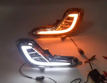 2 gab LED Dienas Gaitas Gaismas Miglas lukturi DRL signāla Lampiņa Par Hyundai Akcentu Solaris 2010. - 2013. gadam lampas vāciņu vasaras
