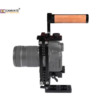 CAMVATE Kamera, Būris Platformu Ar Top Rokturis Canon 60D, 70D, 80D, 90D,Nikon D3200,D3300,D5200,DF,Sony a58,A99,a7,a7II,GH5/GH4/GH3