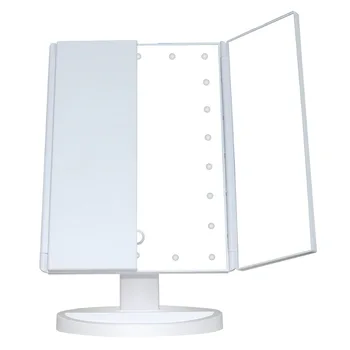 LED dekoratīvās Kosmētikas Spoguļi 22 Iedomība Gaismas Palielināmo 3 Floding Countertop Touch Ekrāns, Kosmētikas 10x Lupa Nelielu Spoguli Skaistums