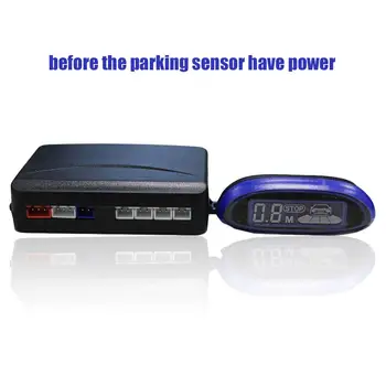 Jauna Zilā Ekrāna Angļu Balss Autostāvvieta Palīdzību Parking Sensor 4 Sensori Led Displejs Reversa Rezerves Radara Uzrauga Detektors