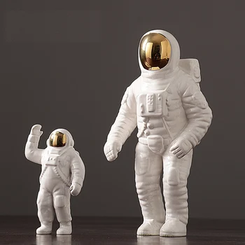 Mūsdienu Astronauts Tēlniecības, Keramikas Attēls Statueti Spaceman Anotācija Statuja Home Decoration Accessories Amatniecības statuetes Dekori
