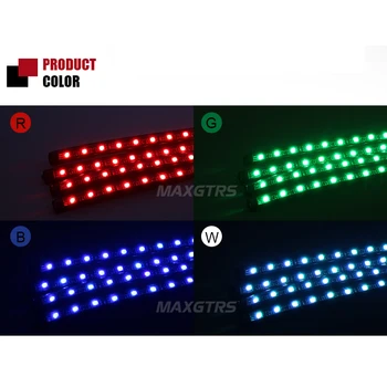 4x Jaunas Automašīnas salona Atmosfērā Neona Gaismas LED Multi Krāsu RGB Balss Sensors Skaņas Mūzikas Dekori Lampas ar Bezvadu Tālvadības