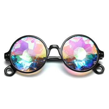 Kaleidoscope Psychedelic Saulesbrilles Mozaīkas Krāsas Brilles Nakts Skatuves Tērpus, Party Balles Kleitu Atdzist UV400 Saule Klasēm