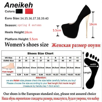 Aneikeh Liels Izmērs 41 42 43 44 45 Sexy Sūkņi Kāzu Sieviešu Fetišs Kurpes augstpapēžu Attvaicētājs Ganāmpulka Sūkņi 16 cm Zapatos Mujer