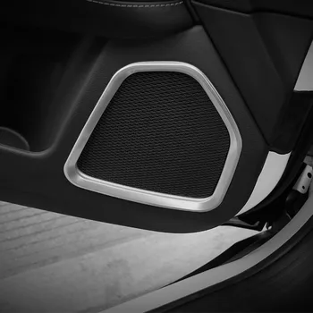 ABS Automašīnas salona Durvju Audio Skaņas Skaļrunis Apdares Vāciņš Melns, Uzlīmes Jeep Compass 2017. Gadam Up Auto Piederumi Stils