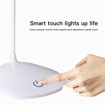 Regulējams Smart Led Mazā Galda Lampa Touch Uzlādes USB Nakts Gaisma Bērniem Mācību Lasīšanas Lampas Guļamistabas Acu Aizsardzība
