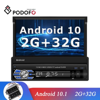 Podofo Android 10.1 Auto Radio 1 Din Stereo Uztvērēju 7